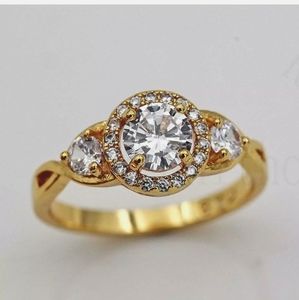 New 18kt gold filled cz ring